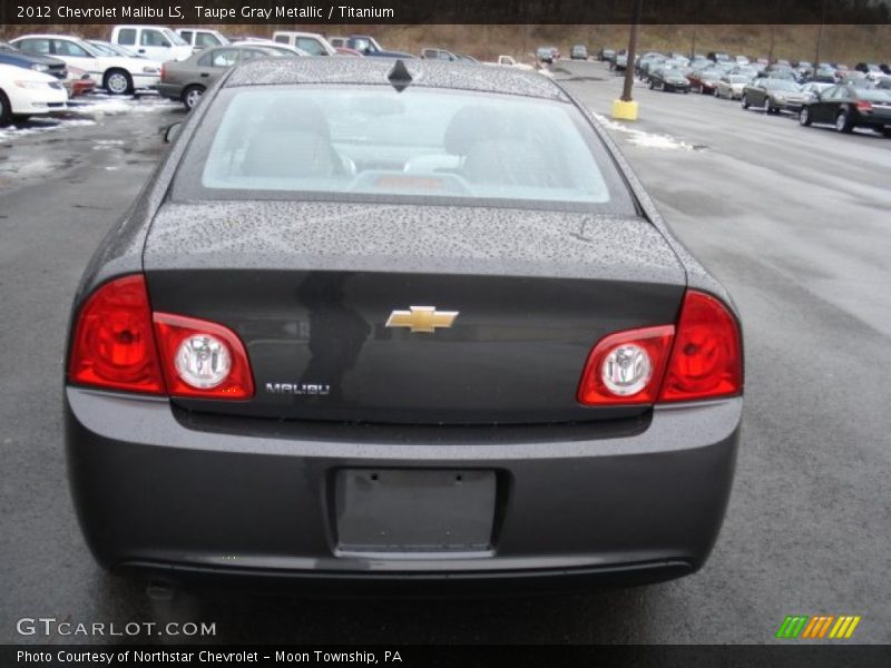 Taupe Gray Metallic / Titanium 2012 Chevrolet Malibu LS