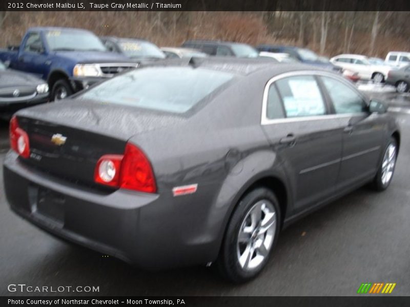 Taupe Gray Metallic / Titanium 2012 Chevrolet Malibu LS