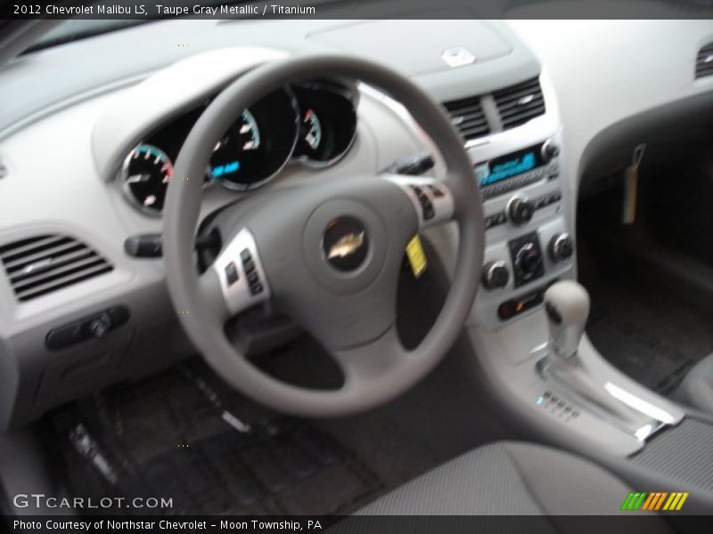 Taupe Gray Metallic / Titanium 2012 Chevrolet Malibu LS