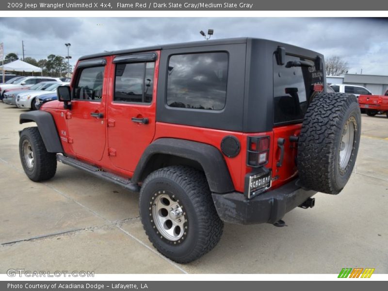 Flame Red / Dark Slate Gray/Medium Slate Gray 2009 Jeep Wrangler Unlimited X 4x4