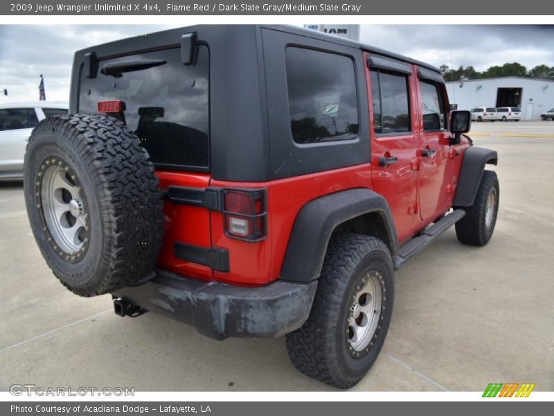 Flame Red / Dark Slate Gray/Medium Slate Gray 2009 Jeep Wrangler Unlimited X 4x4