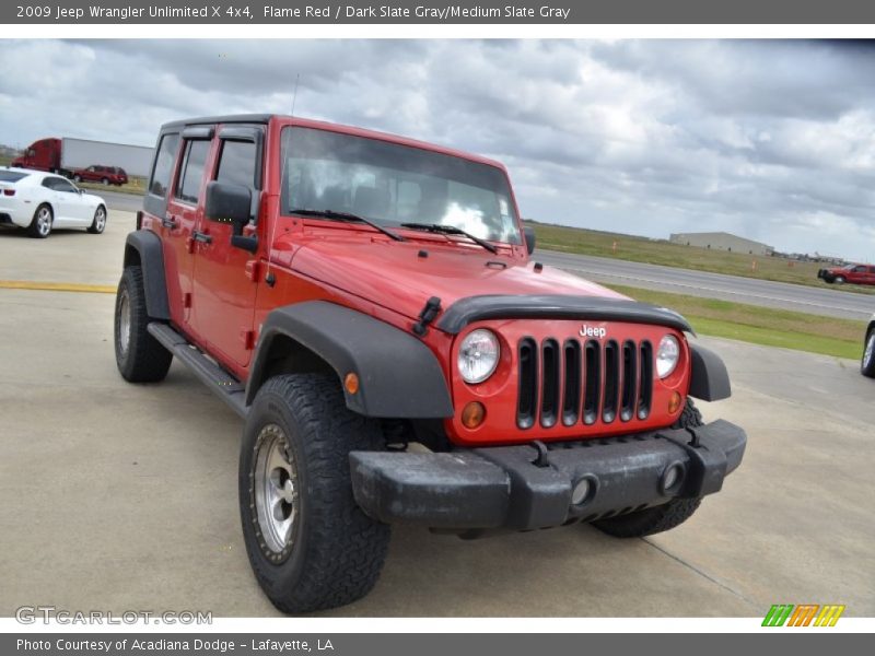 Flame Red / Dark Slate Gray/Medium Slate Gray 2009 Jeep Wrangler Unlimited X 4x4