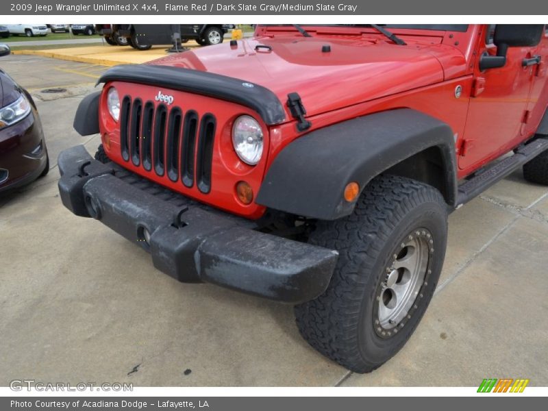 Flame Red / Dark Slate Gray/Medium Slate Gray 2009 Jeep Wrangler Unlimited X 4x4