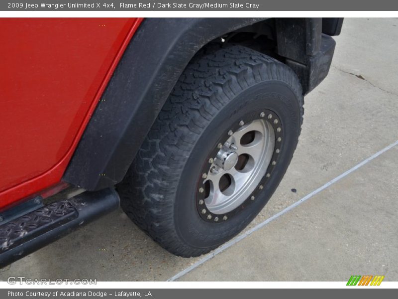 Flame Red / Dark Slate Gray/Medium Slate Gray 2009 Jeep Wrangler Unlimited X 4x4