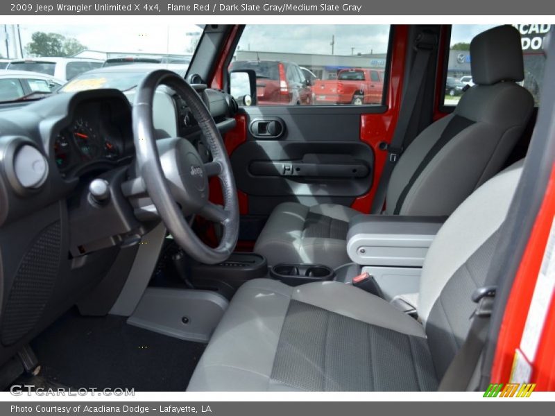 Flame Red / Dark Slate Gray/Medium Slate Gray 2009 Jeep Wrangler Unlimited X 4x4