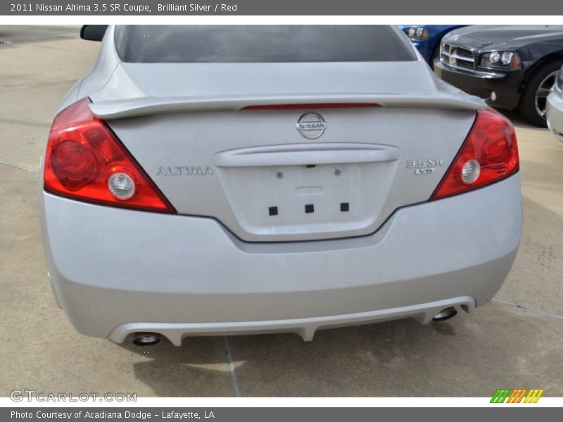 Brilliant Silver / Red 2011 Nissan Altima 3.5 SR Coupe