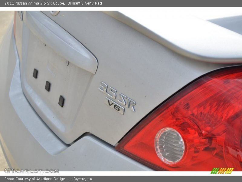 Brilliant Silver / Red 2011 Nissan Altima 3.5 SR Coupe
