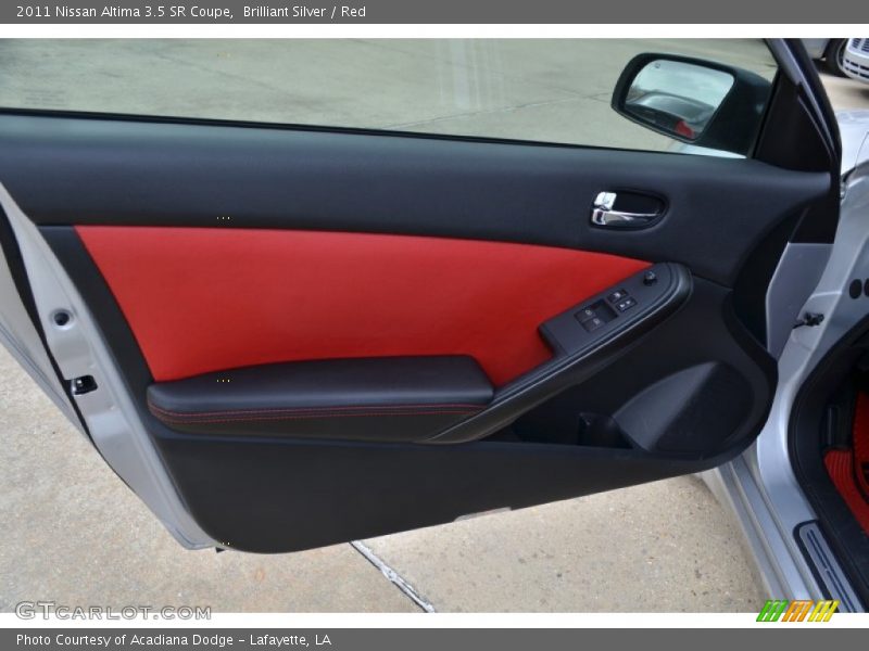 Brilliant Silver / Red 2011 Nissan Altima 3.5 SR Coupe