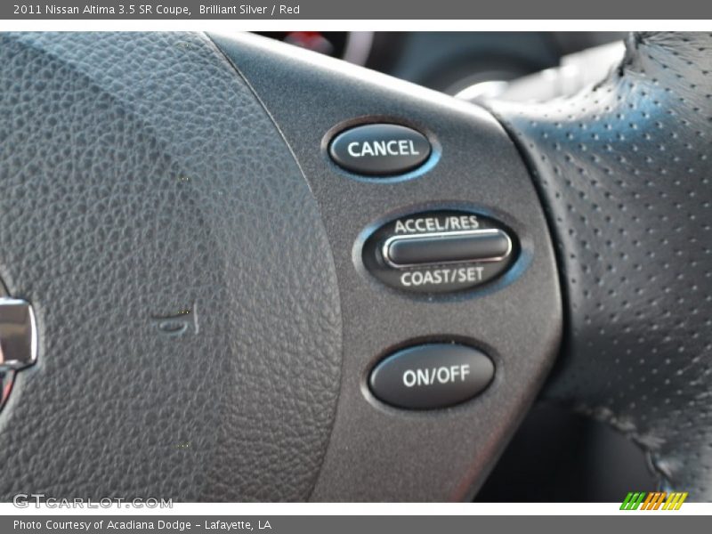 Brilliant Silver / Red 2011 Nissan Altima 3.5 SR Coupe