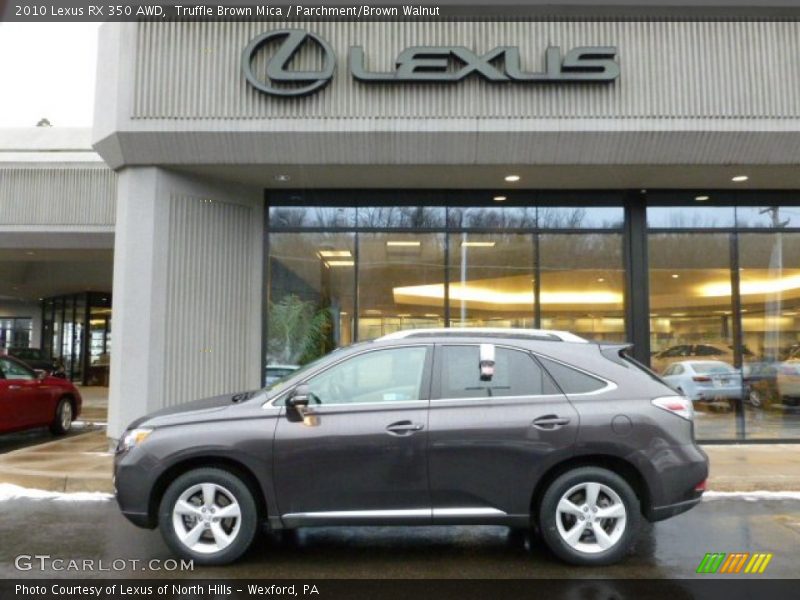 Truffle Brown Mica / Parchment/Brown Walnut 2010 Lexus RX 350 AWD