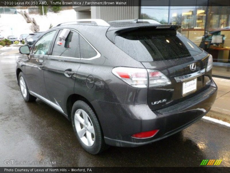 Truffle Brown Mica / Parchment/Brown Walnut 2010 Lexus RX 350 AWD