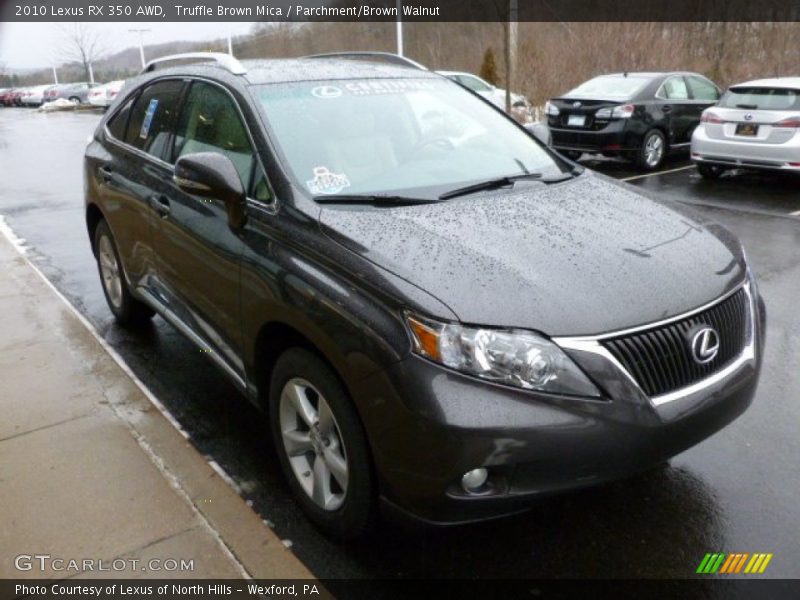 Truffle Brown Mica / Parchment/Brown Walnut 2010 Lexus RX 350 AWD