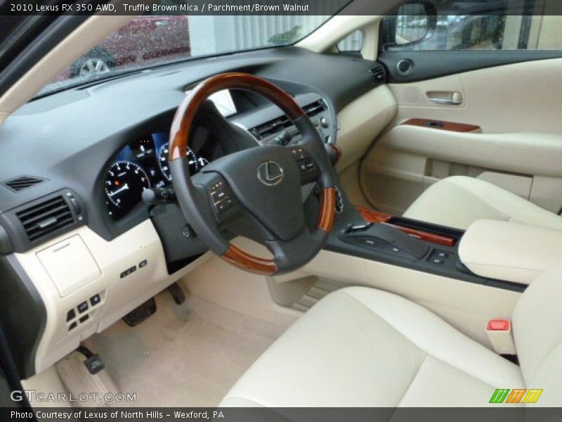Truffle Brown Mica / Parchment/Brown Walnut 2010 Lexus RX 350 AWD