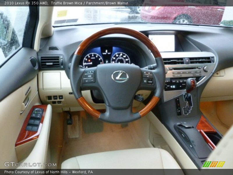 Truffle Brown Mica / Parchment/Brown Walnut 2010 Lexus RX 350 AWD
