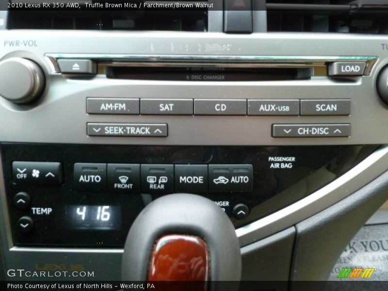 Truffle Brown Mica / Parchment/Brown Walnut 2010 Lexus RX 350 AWD