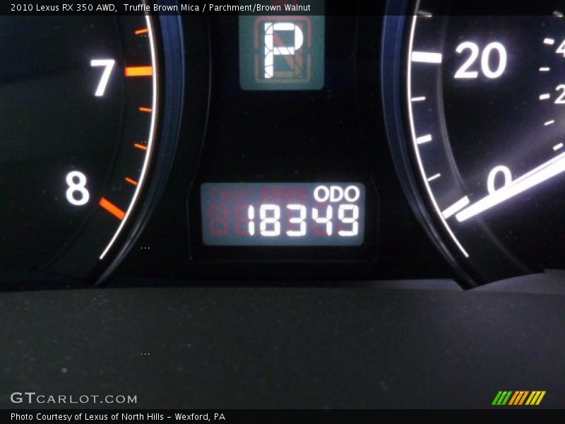Truffle Brown Mica / Parchment/Brown Walnut 2010 Lexus RX 350 AWD