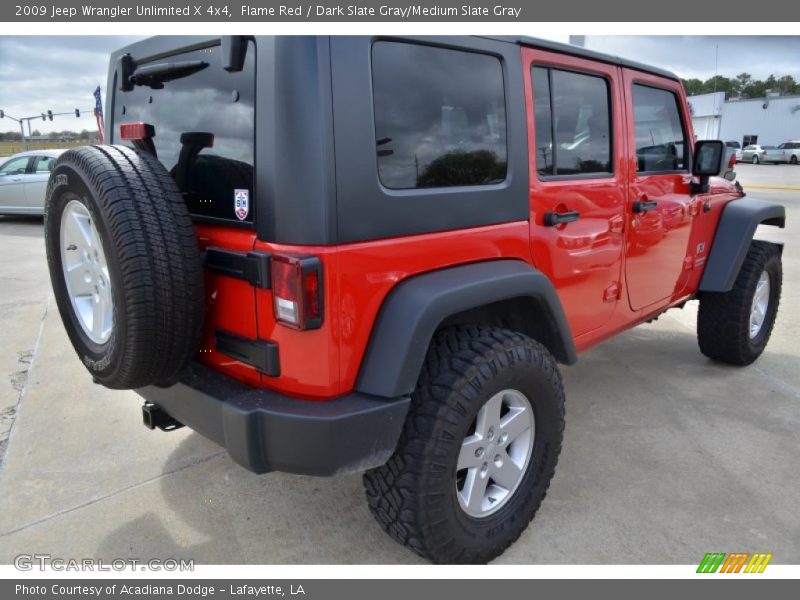 Flame Red / Dark Slate Gray/Medium Slate Gray 2009 Jeep Wrangler Unlimited X 4x4