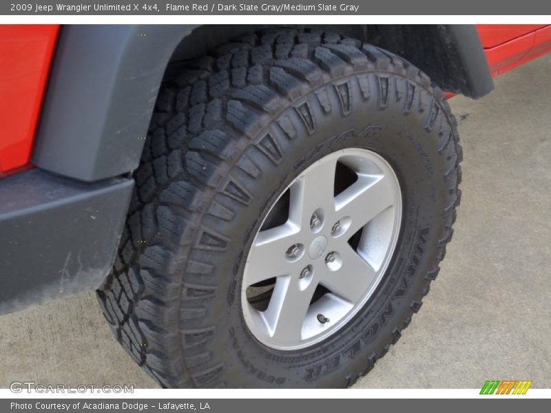 Flame Red / Dark Slate Gray/Medium Slate Gray 2009 Jeep Wrangler Unlimited X 4x4