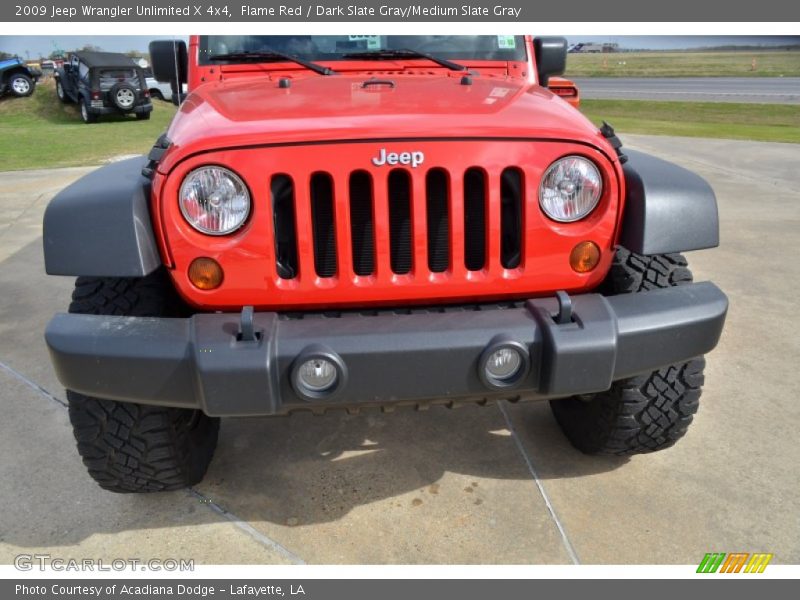 Flame Red / Dark Slate Gray/Medium Slate Gray 2009 Jeep Wrangler Unlimited X 4x4