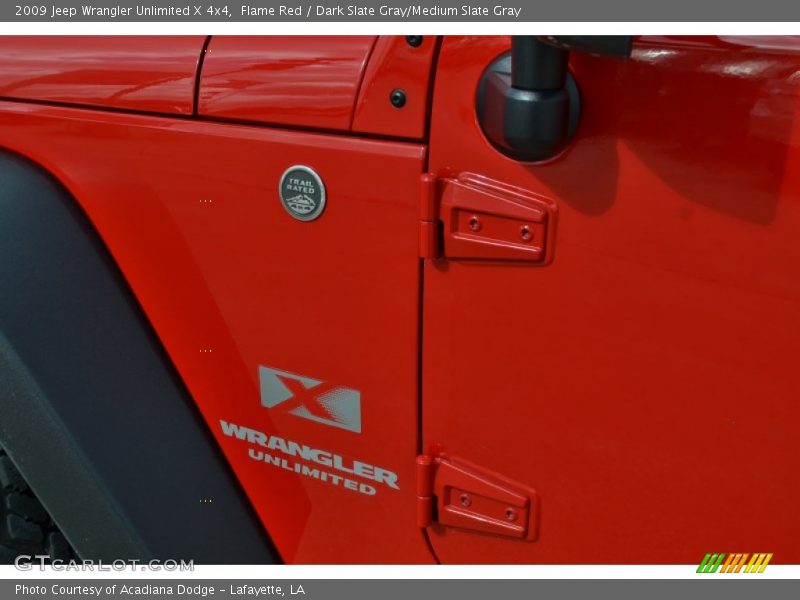 Flame Red / Dark Slate Gray/Medium Slate Gray 2009 Jeep Wrangler Unlimited X 4x4