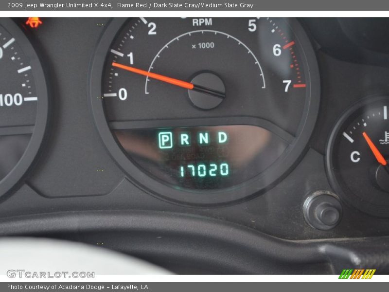 Flame Red / Dark Slate Gray/Medium Slate Gray 2009 Jeep Wrangler Unlimited X 4x4