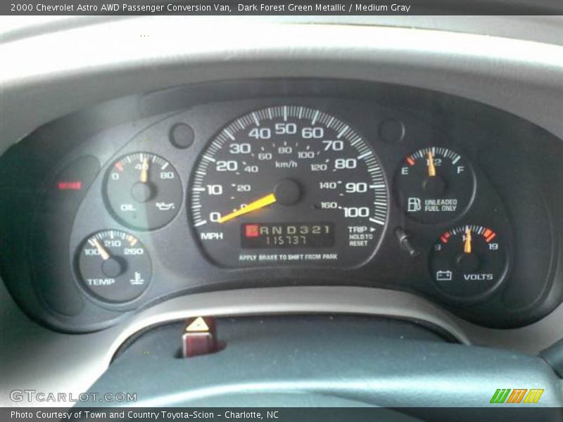  2000 Astro AWD Passenger Conversion Van AWD Passenger Conversion Van Gauges