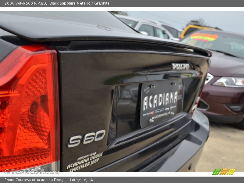 Black Sapphire Metallic / Graphite 2006 Volvo S60 R AWD