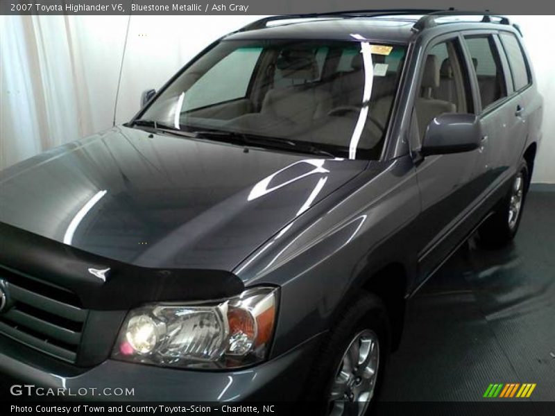 Bluestone Metallic / Ash Gray 2007 Toyota Highlander V6