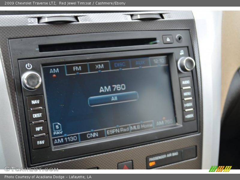 Red Jewel Tintcoat / Cashmere/Ebony 2009 Chevrolet Traverse LTZ