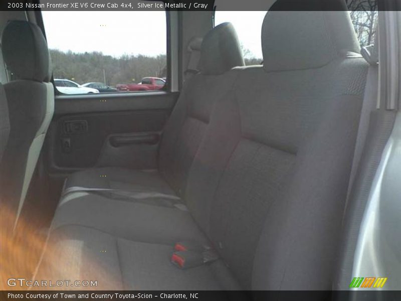 Silver Ice Metallic / Gray 2003 Nissan Frontier XE V6 Crew Cab 4x4