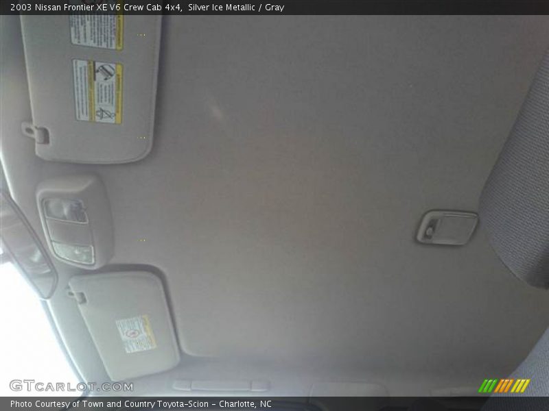 Silver Ice Metallic / Gray 2003 Nissan Frontier XE V6 Crew Cab 4x4