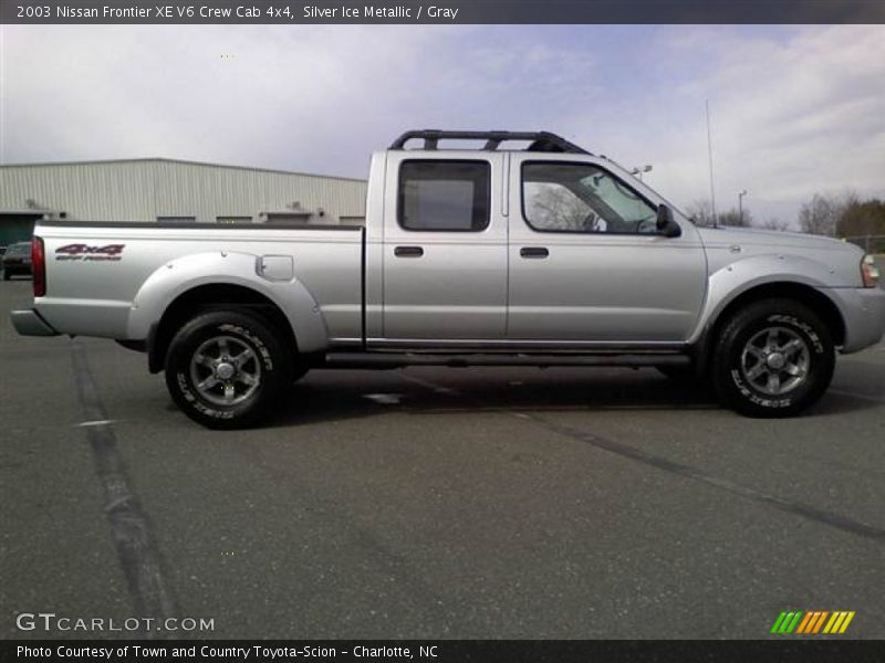 Silver Ice Metallic / Gray 2003 Nissan Frontier XE V6 Crew Cab 4x4