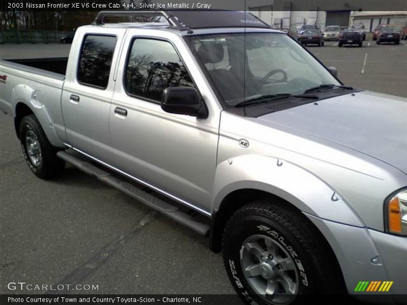 Silver Ice Metallic / Gray 2003 Nissan Frontier XE V6 Crew Cab 4x4