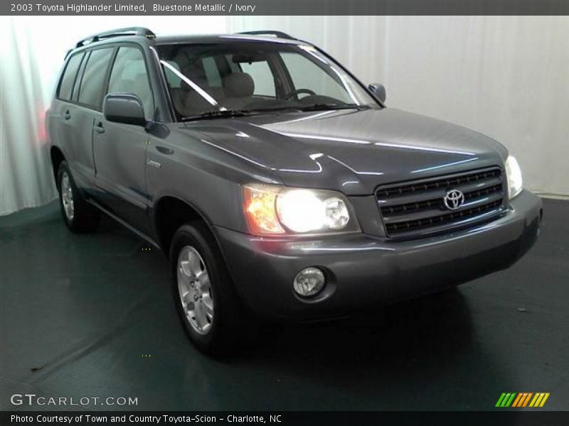 Bluestone Metallic / Ivory 2003 Toyota Highlander Limited