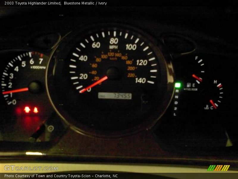 Bluestone Metallic / Ivory 2003 Toyota Highlander Limited