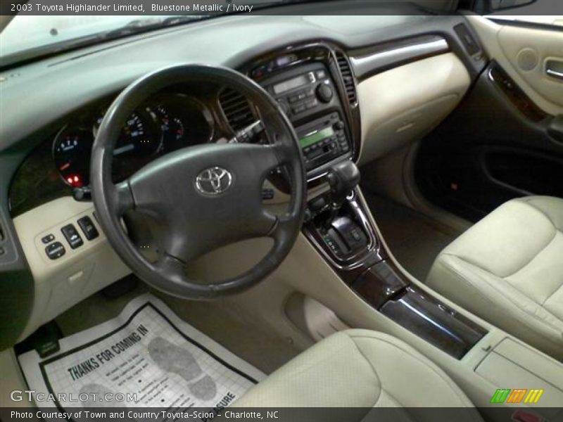 Bluestone Metallic / Ivory 2003 Toyota Highlander Limited