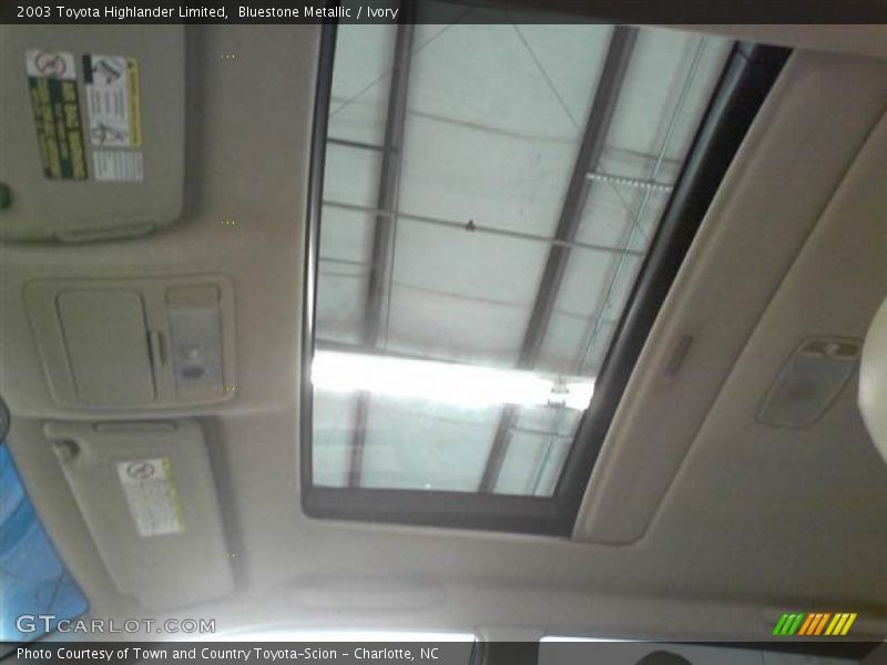 Bluestone Metallic / Ivory 2003 Toyota Highlander Limited