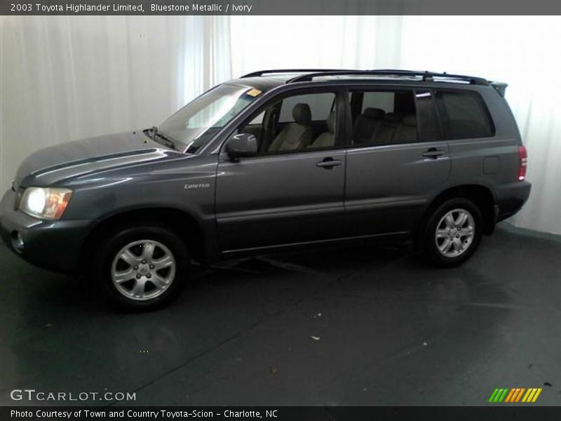 Bluestone Metallic / Ivory 2003 Toyota Highlander Limited