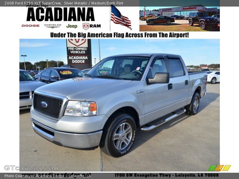 Silver Metallic / Medium/Dark Flint 2008 Ford F150 XLT SuperCrew