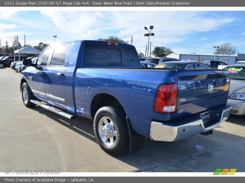 Deep Water Blue Pearl / Dark Slate/Medium Graystone 2011 Dodge Ram 2500 HD SLT Mega Cab 4x4