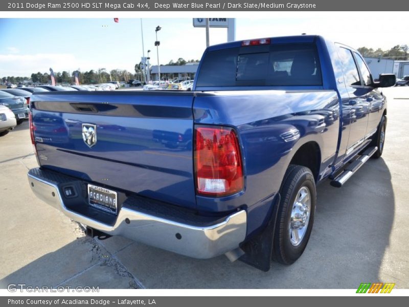 Deep Water Blue Pearl / Dark Slate/Medium Graystone 2011 Dodge Ram 2500 HD SLT Mega Cab 4x4