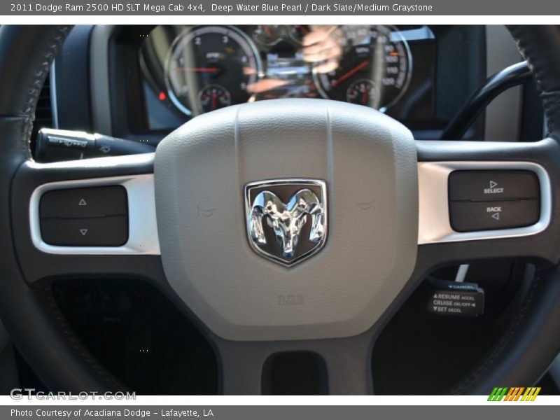 Deep Water Blue Pearl / Dark Slate/Medium Graystone 2011 Dodge Ram 2500 HD SLT Mega Cab 4x4