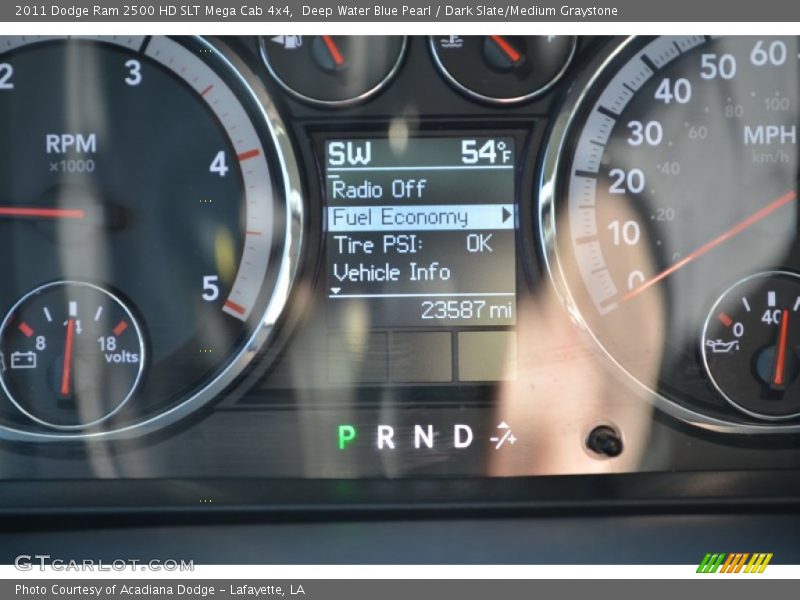 Deep Water Blue Pearl / Dark Slate/Medium Graystone 2011 Dodge Ram 2500 HD SLT Mega Cab 4x4
