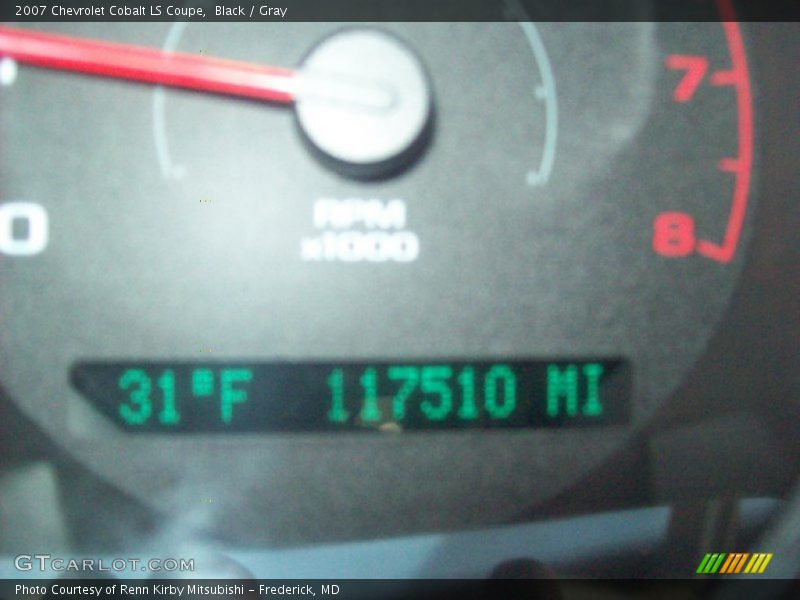 Black / Gray 2007 Chevrolet Cobalt LS Coupe