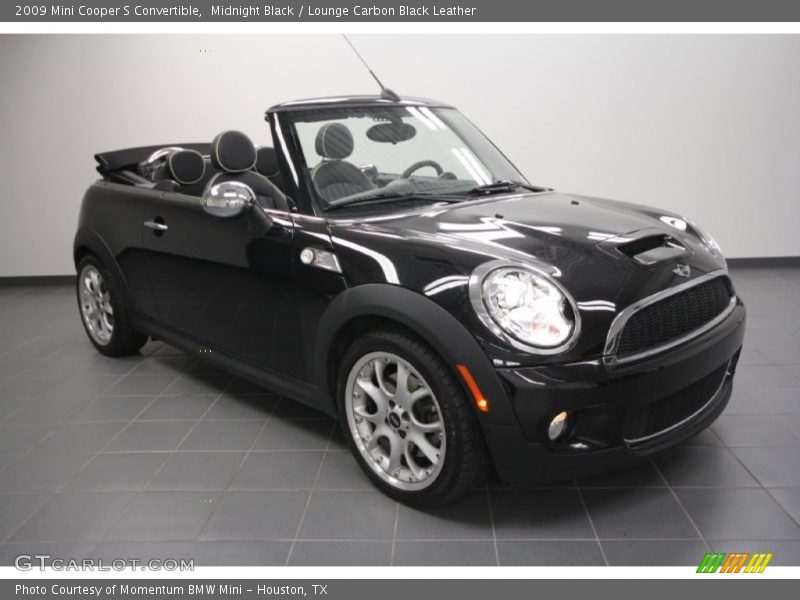 Midnight Black / Lounge Carbon Black Leather 2009 Mini Cooper S Convertible