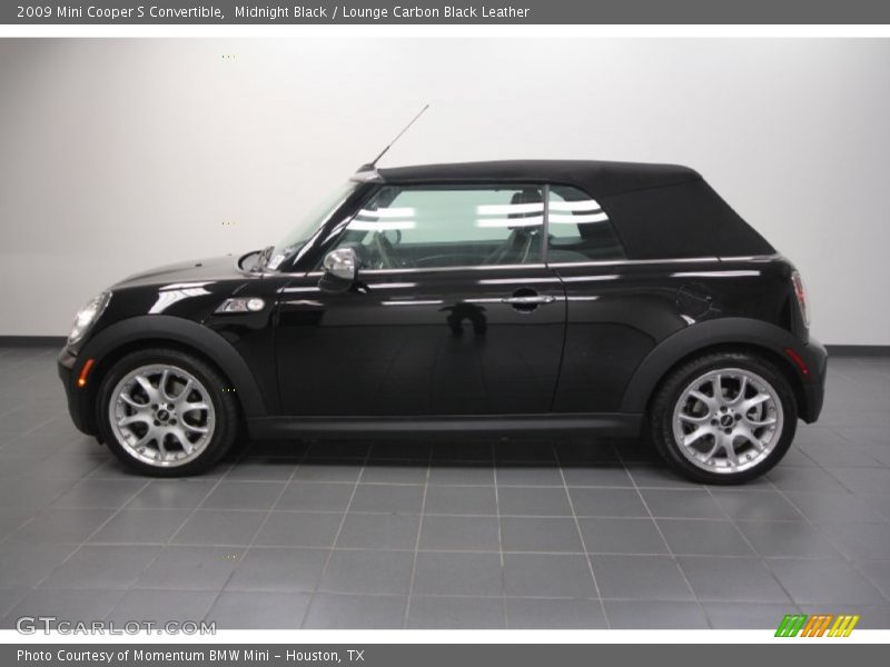 Midnight Black / Lounge Carbon Black Leather 2009 Mini Cooper S Convertible