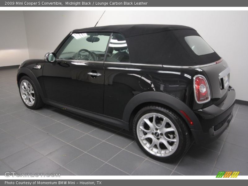 Midnight Black / Lounge Carbon Black Leather 2009 Mini Cooper S Convertible