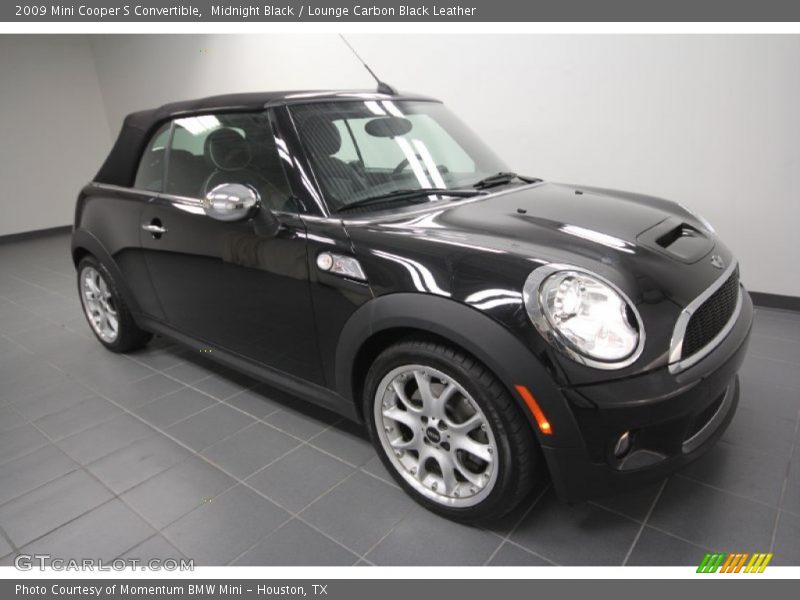 Midnight Black / Lounge Carbon Black Leather 2009 Mini Cooper S Convertible