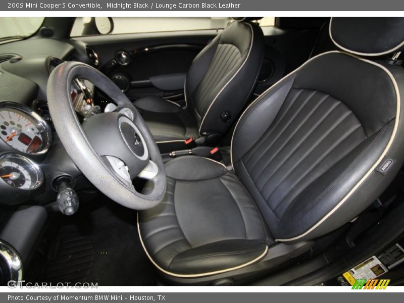 Midnight Black / Lounge Carbon Black Leather 2009 Mini Cooper S Convertible