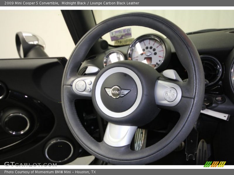 Midnight Black / Lounge Carbon Black Leather 2009 Mini Cooper S Convertible